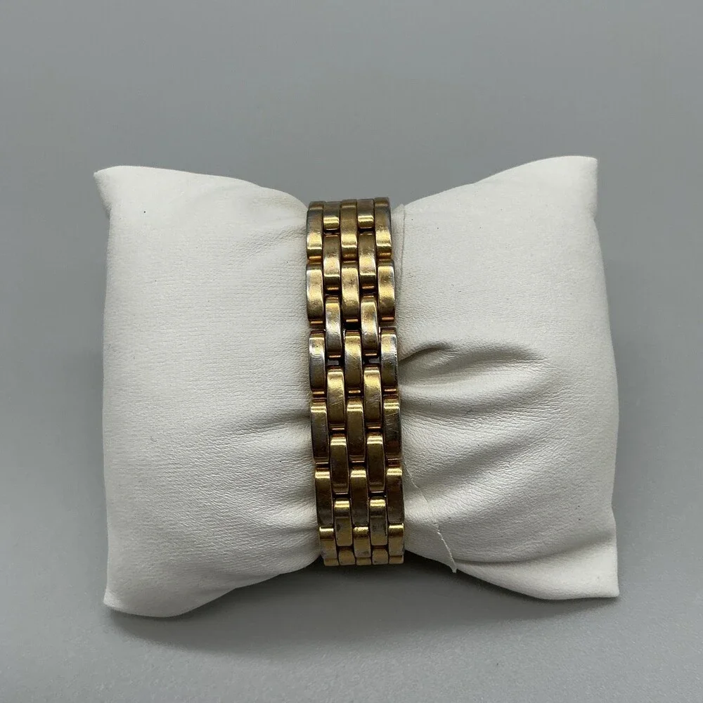 Daniel Mink Womens Watch 20mm White Dial Gold Tone Bracelet New Battery 5.75